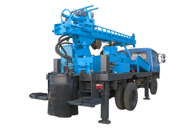 Truck mounted water well drilling rig